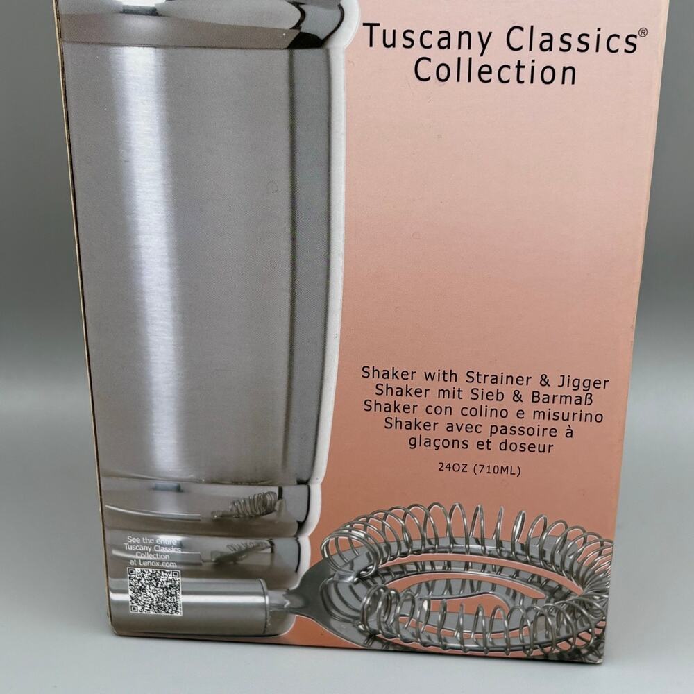 Lenox Tuscany Classics Collection Stainless Steel Cocktail Shaker Set New - Picture 6 of 15
